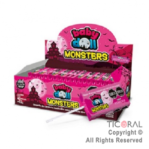 CHUPETIN MASTICABLE BABY DOLL MONSTER TF X 40 UNIDADES (12GR C/U) x 1